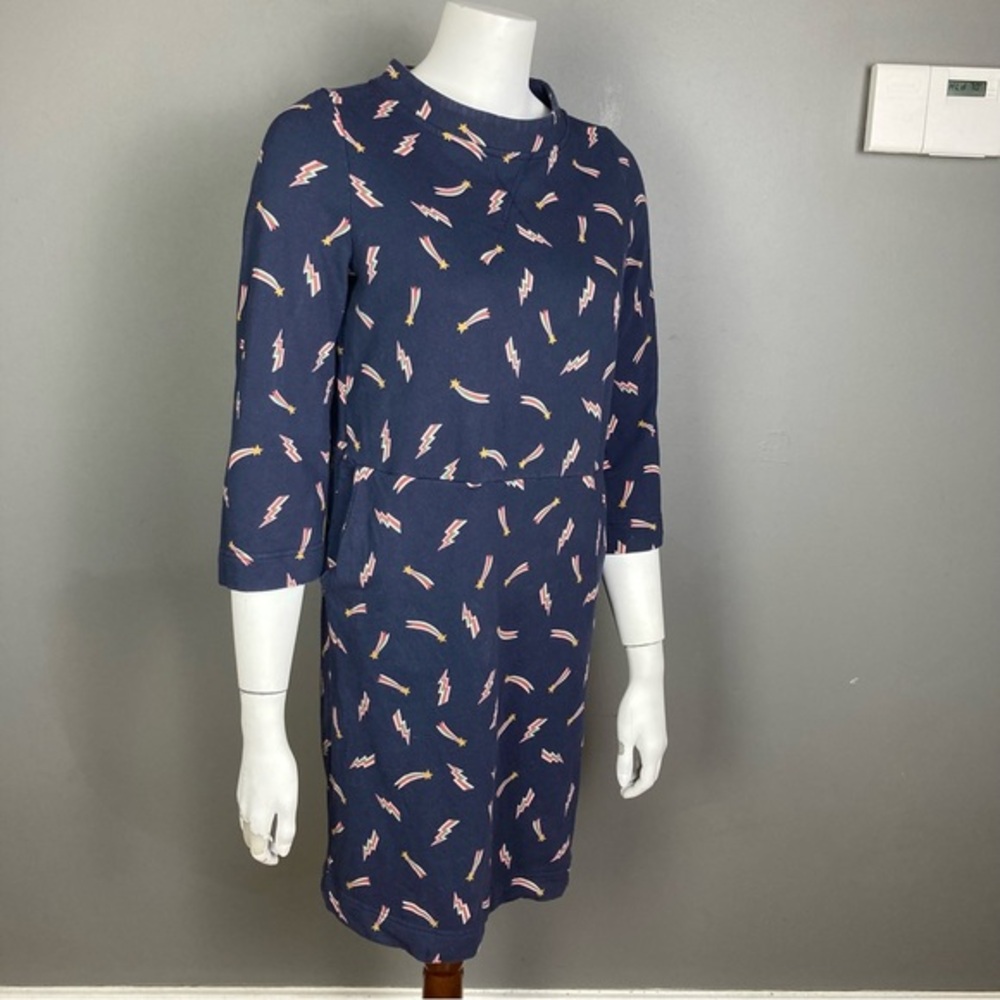 Boden sweatshirt dress size 6 shooting stars pockets long‎ sleeve cotton